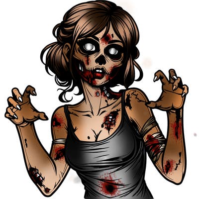 realistic zombie girl