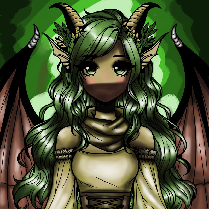 realistic girl with dragon wings horns and a tail