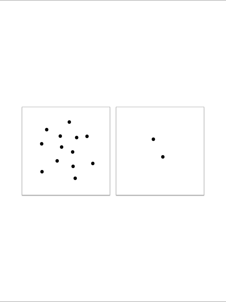 Banedi - Digital neuropsychological subtest showing two squares with black dot patterns for cognitive evaluation