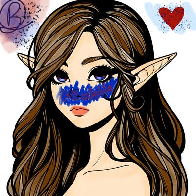 elf girl realistic dark fantasy