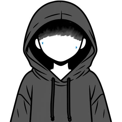 faceless girl in hoodie