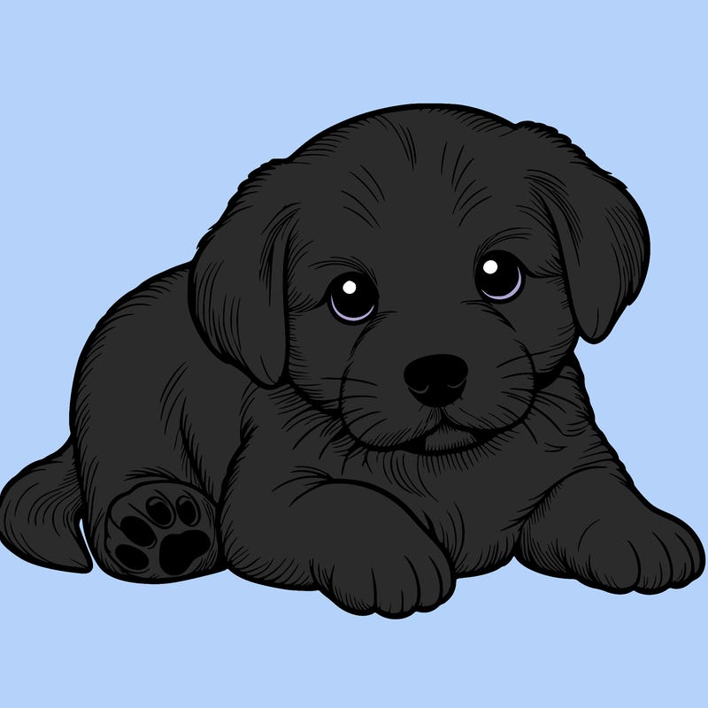 a cute realistic puppy