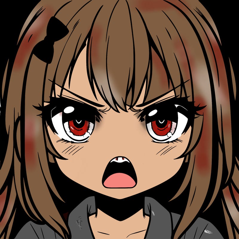 angry anime girl