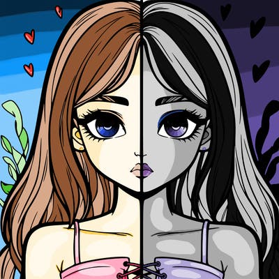 realistic girl split