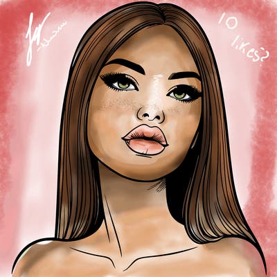 realistic woman with full lips