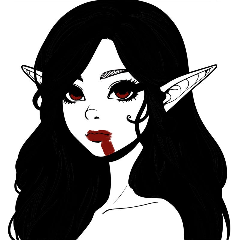 elf girl realistic dark fantasy