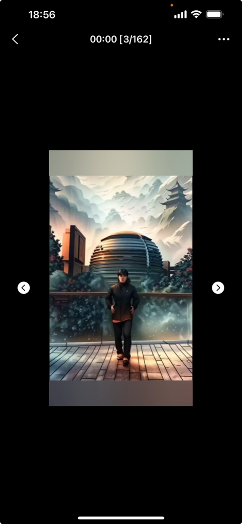 Una pantalla de Action Master que muestra un análisis cuadro por cuadro de una persona realizando un movimiento.