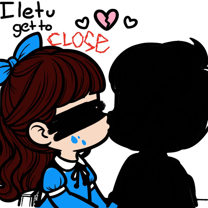 boy and girl kissing