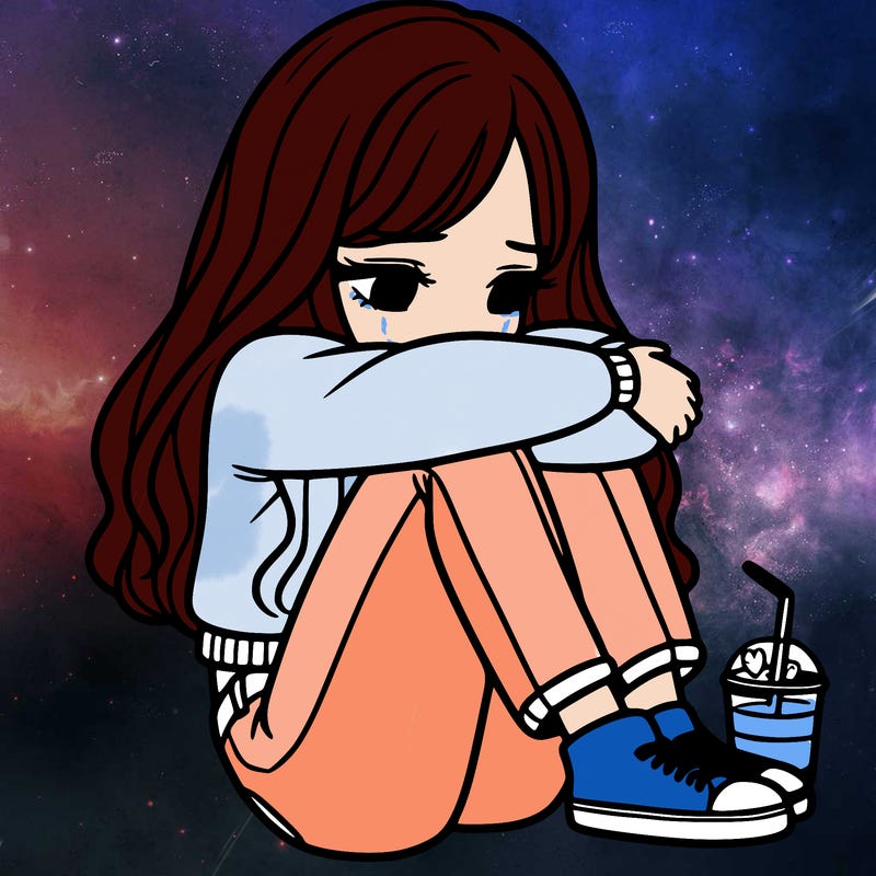 a girl  after a breakup