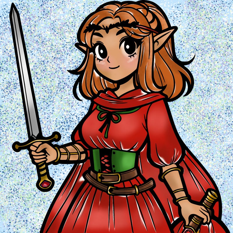 elf girl with a sword