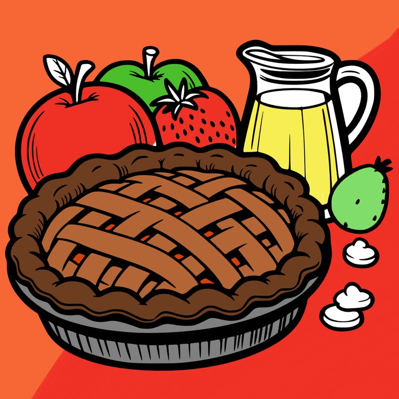 a pie of food