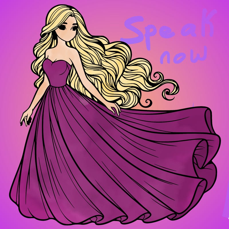 realistic woman with long flowing dress