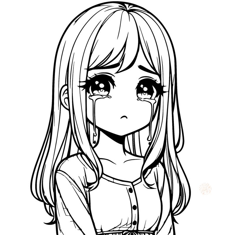 realistic girl crying