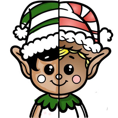 identique christmas elf split