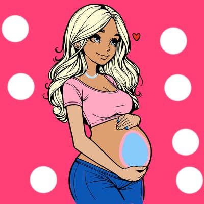 realistic pregnant girl