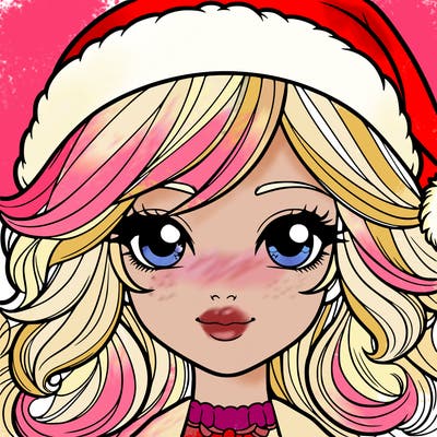 realistic christmas girl