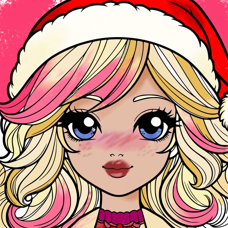 realistic christmas girl