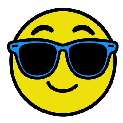 emoji with sunglasses