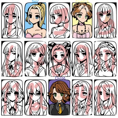 girls that look diffrent anime