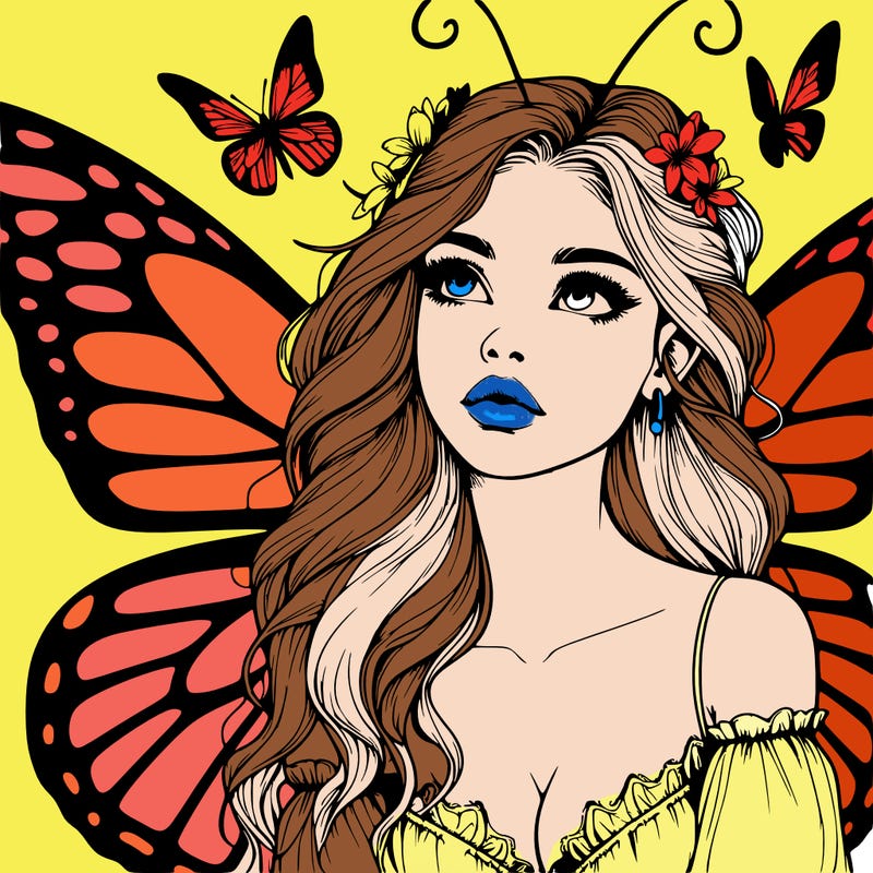butterfly fairy realistic girl