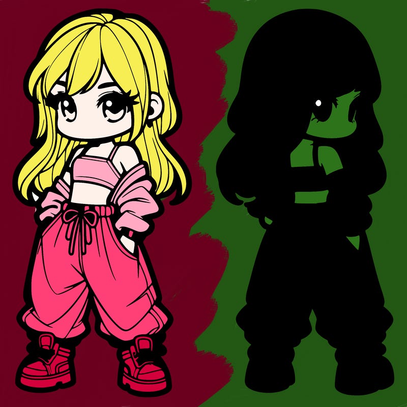 girl in crop top and baggy pants