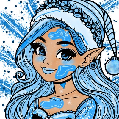 christmas girl elf realistic