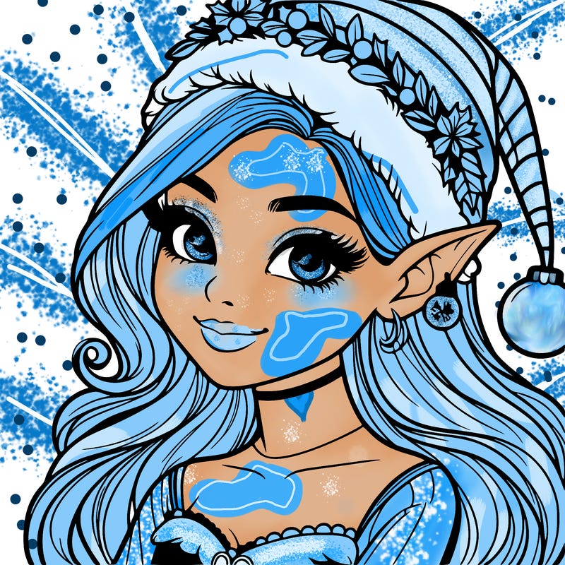 christmas girl elf realistic