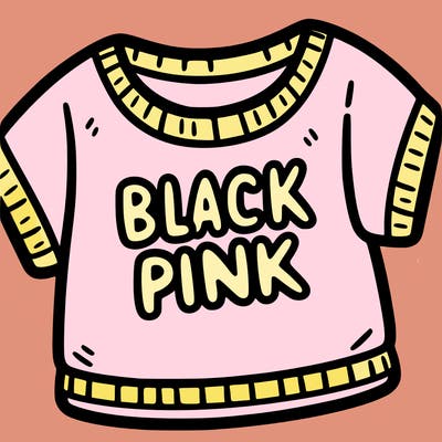 blusa com o nome black pink