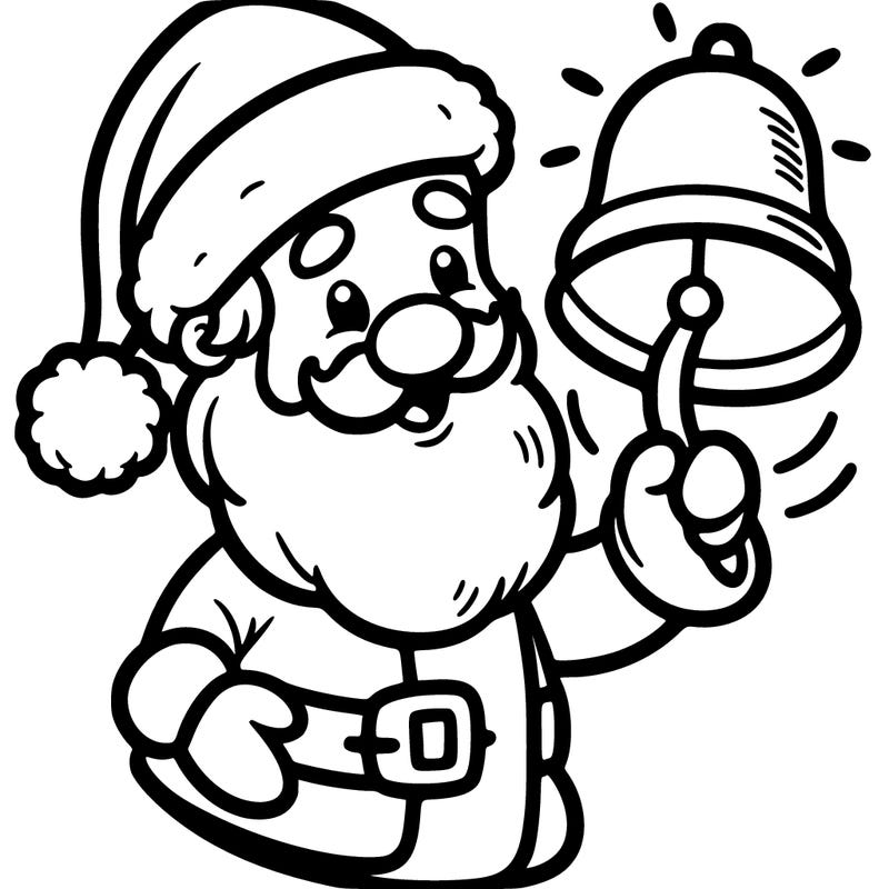 santa ringing a jingle bell