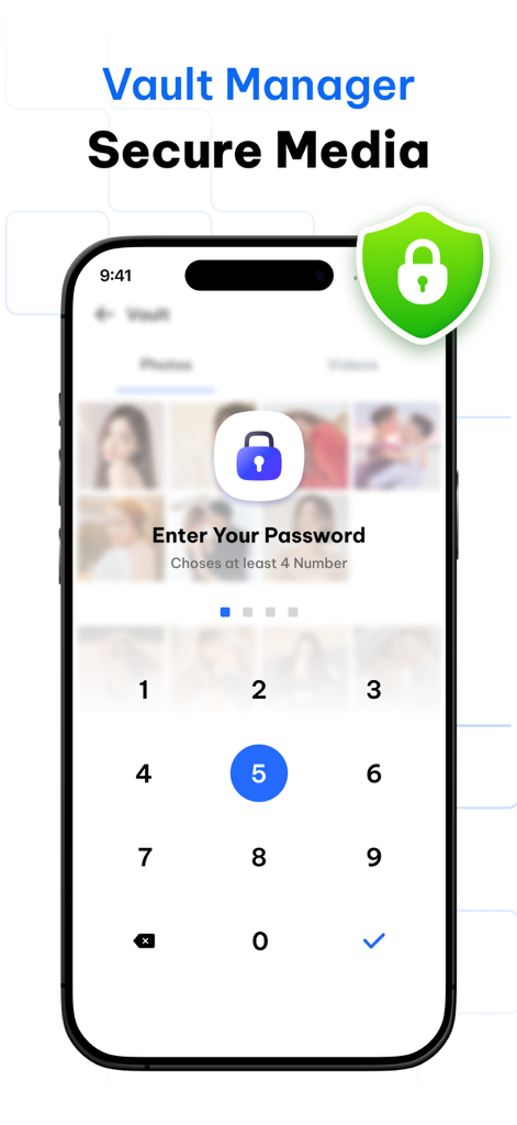 File Manager: Vault & Explorer - Secure media vault with password protection keypad for private files