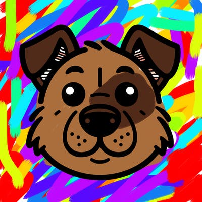 dog face not too detailed