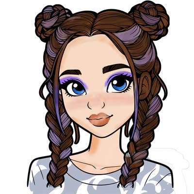 realistic girl with braids