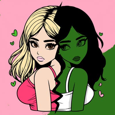 realistic girl split