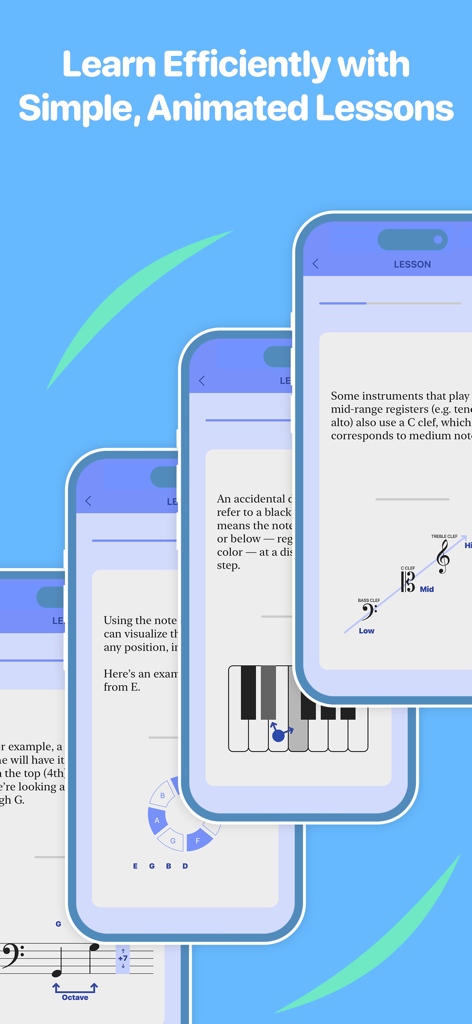 Notaforte: Sight Reading Tutor - Animated music theory lessons in the Notaforte sight reading app