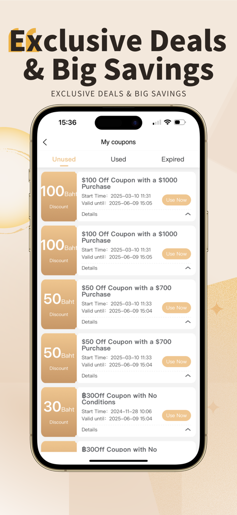 9Nice - Home Massage - Una pantalla móvil que muestra cupones de descuento exclusivos para servicios de masaje a domicilio de 9Nice