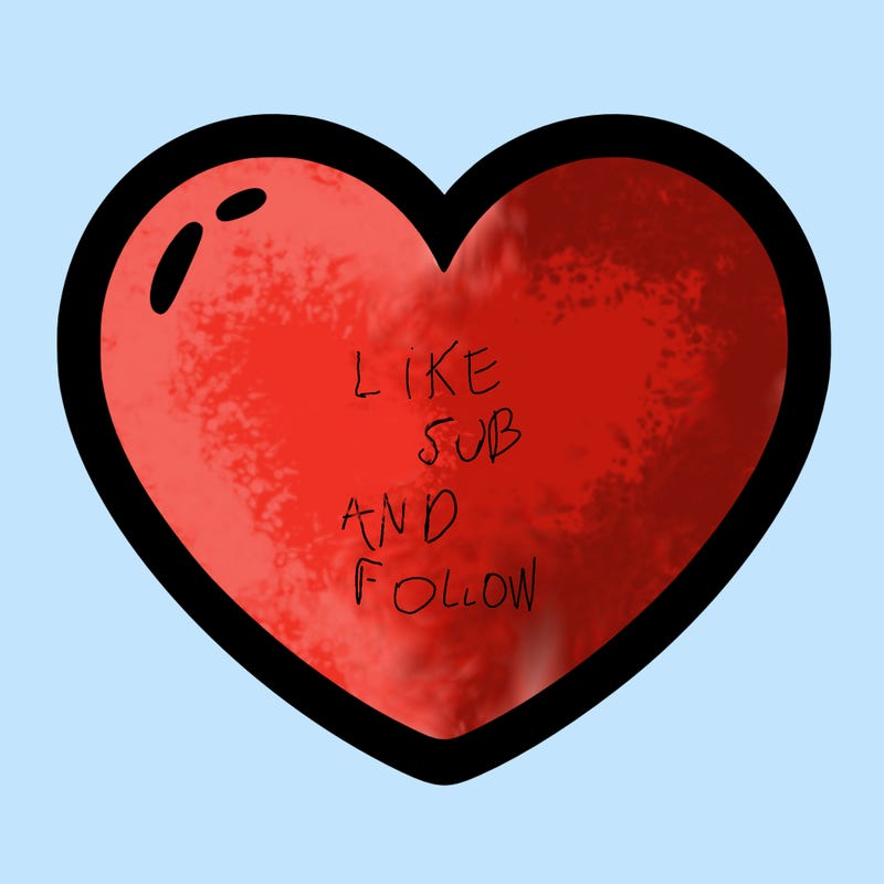 a blank heart