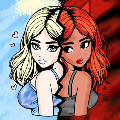 realistic girl split