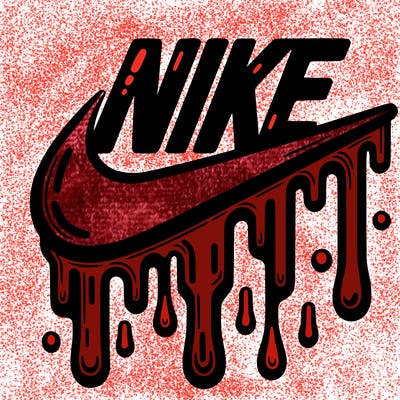 dripping nike logo