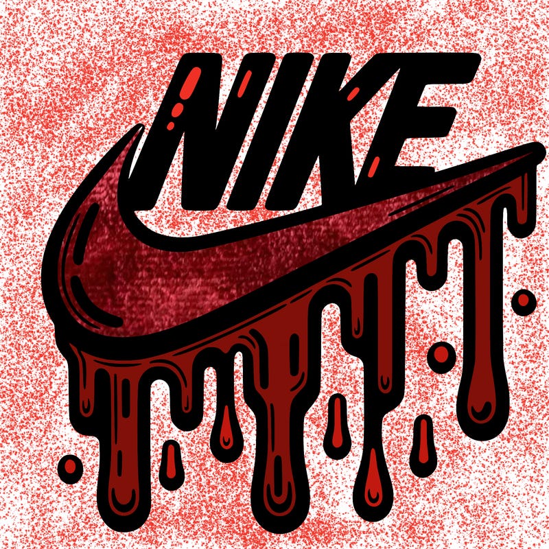 dripping nike logo