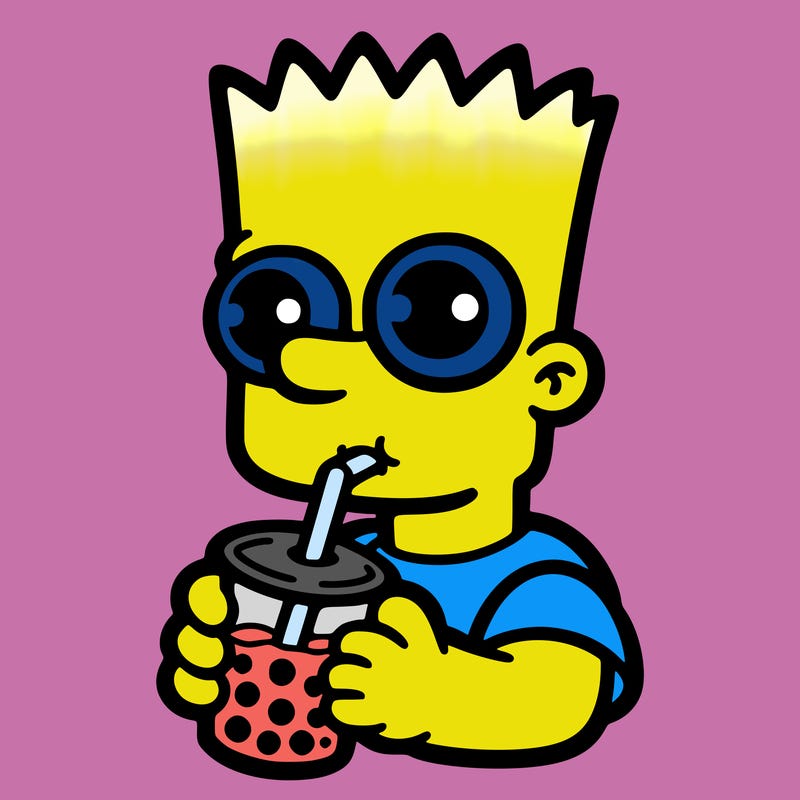 bart drinking boba