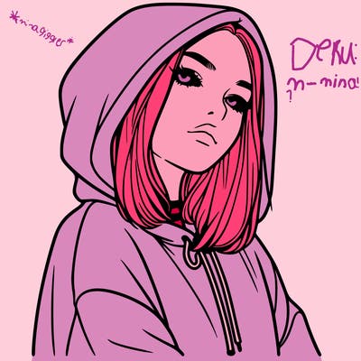 a realistic girl in a hoodie