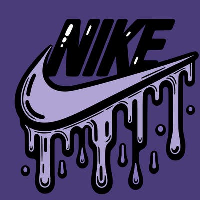 dripping nike logo