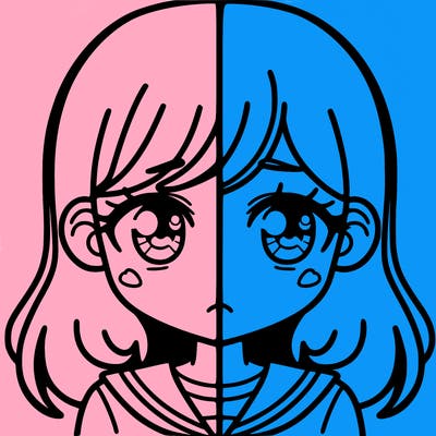 a split of a girl