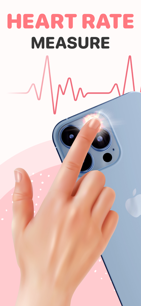 A person placing their finger over a smartphone camera and flash to measure heart rate