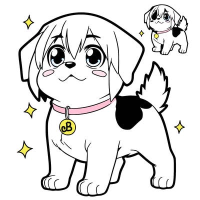 an animed dog