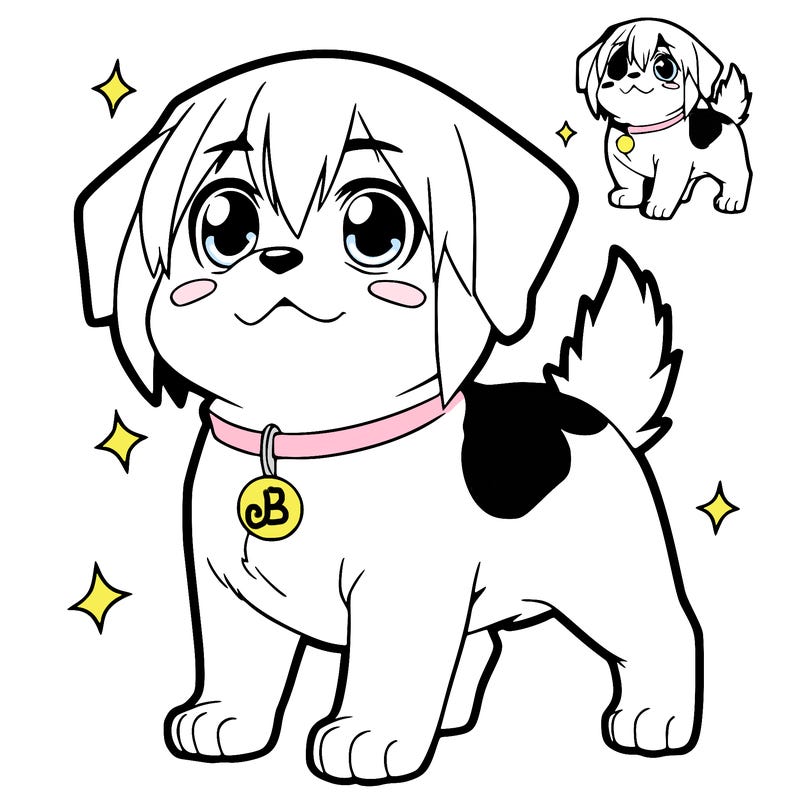 an animed dog