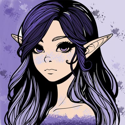 elf girl realistic dark fantasy