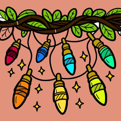 christmas light garland.