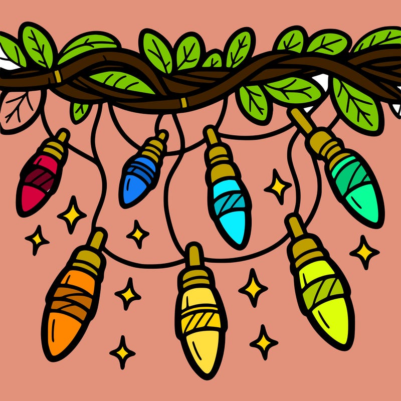 christmas light garland.