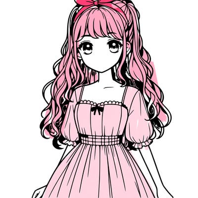 realistic girl with dress